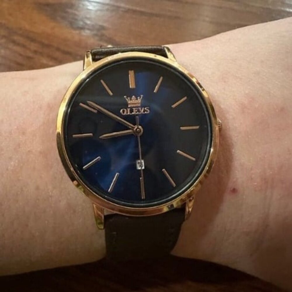Automatic Mechanical Black Watches for Men Self Winding Luxury Wristwatch